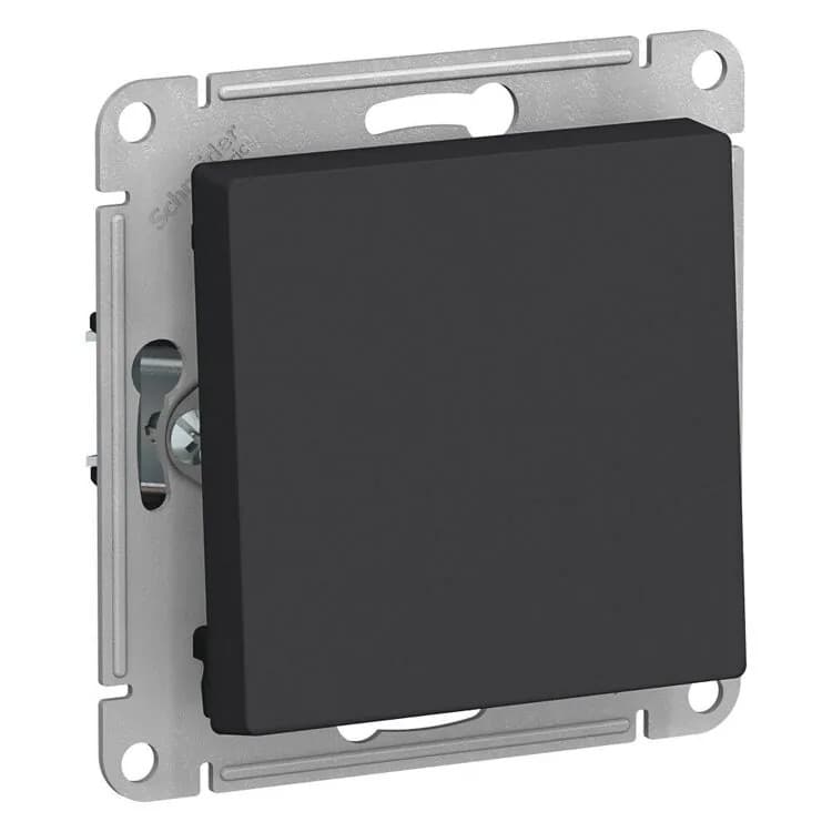 Выключатель одноклавишный Systeme Electric ATLASDESIGN карбон ATN001011 - старое фото