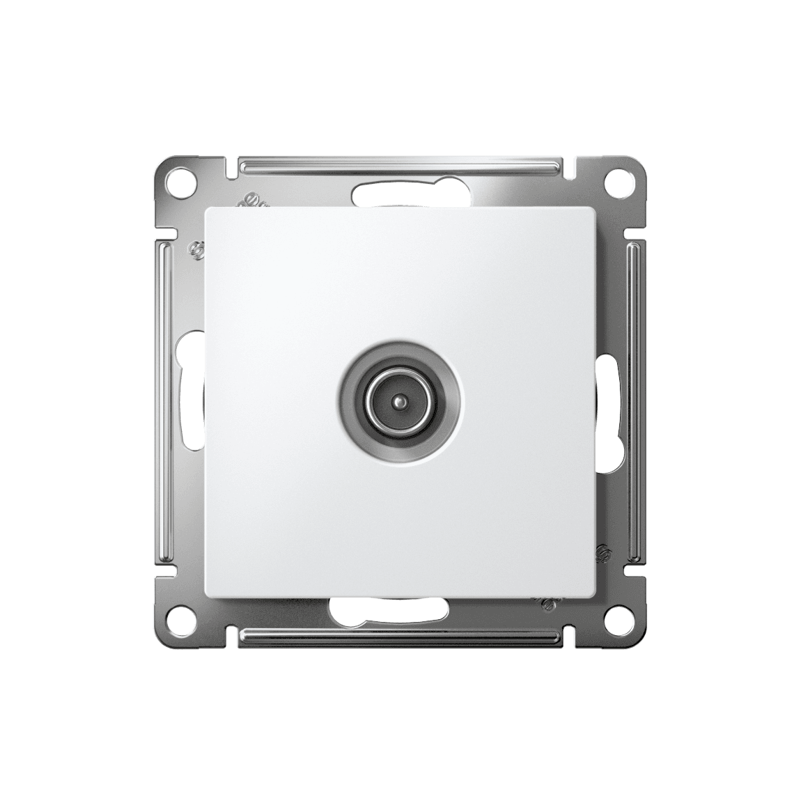 Розетка TV антенная Systeme Electric ATLASDESIGN ATN000193 (белая) - вид прямо