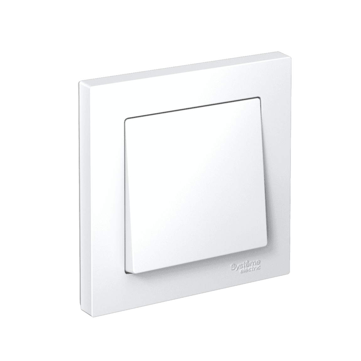Выключатель одноклавишный Systeme Electric ATLASDESIGN с рамкой ATN000112 (белый комплект)