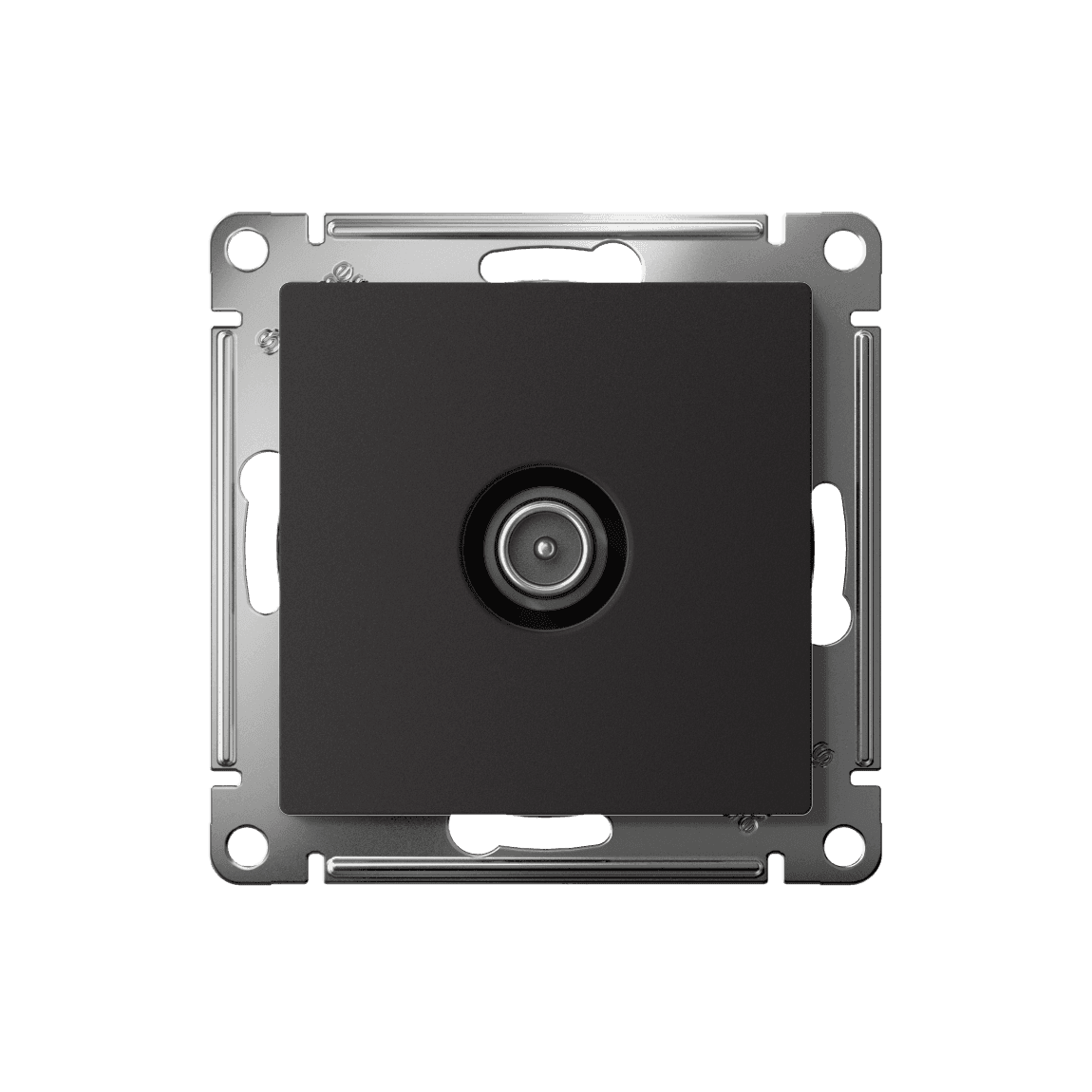 Розетка TV антенная Systeme Electric ATLASDESIGN карбон ATN001093 — Electrica Shop - вид спереди