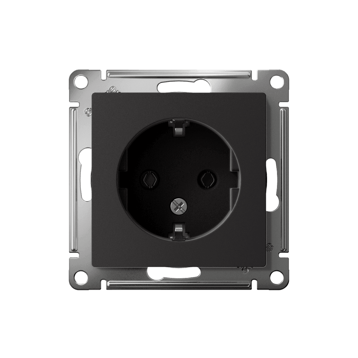 Розетка с заземлением Systeme (Schneider) Electric AtlasDesign ATN001043 (карбон)