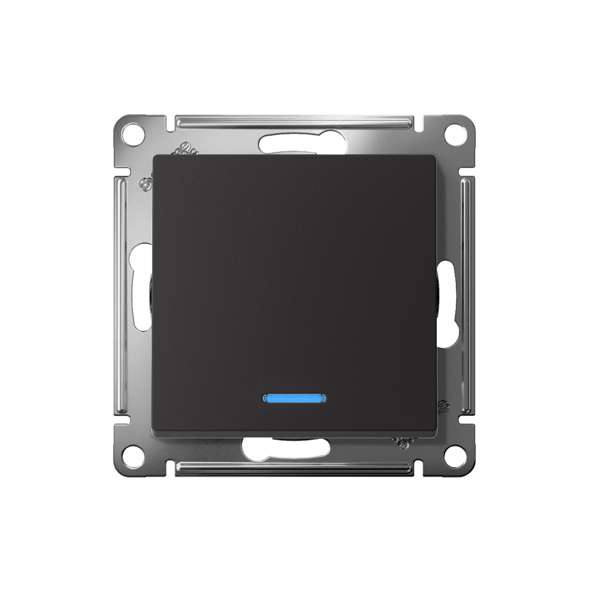 Выключатель 1-клавишный с подсветкой Systeme (Schneider) Electric AtlasDesign ATN001013 (карбон)