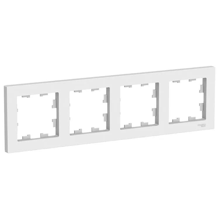 Рамка 4-постовая Systeme Electric ATLASDESIGN ATN000104 (белая) - старое фото