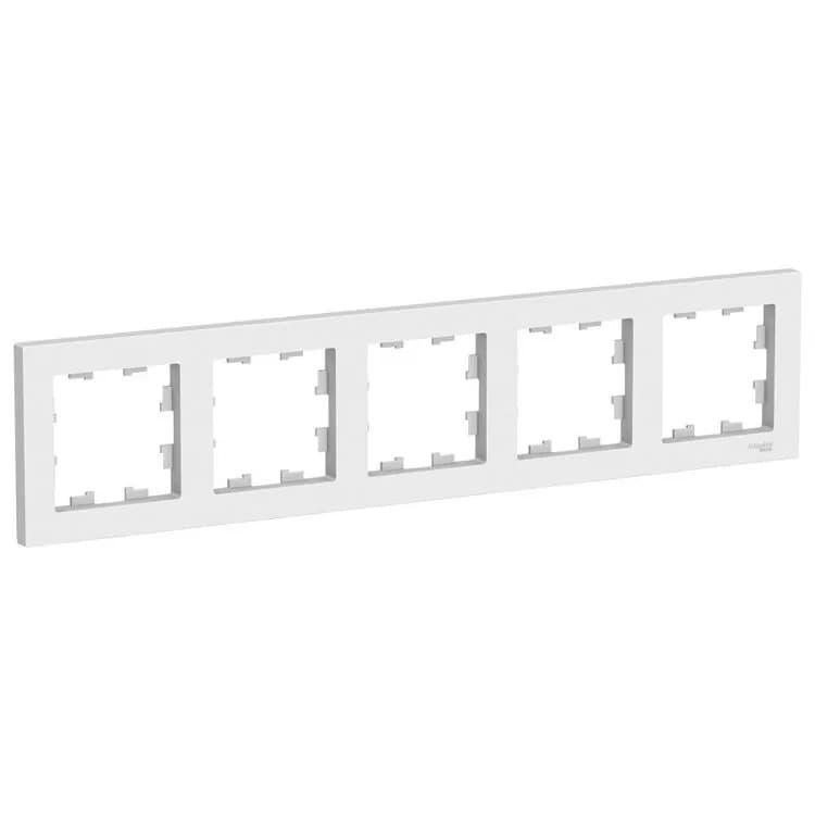Рамка 5-постовая Systeme Electric ATLASDESIGN ATN000105 (белая) - старое фото
