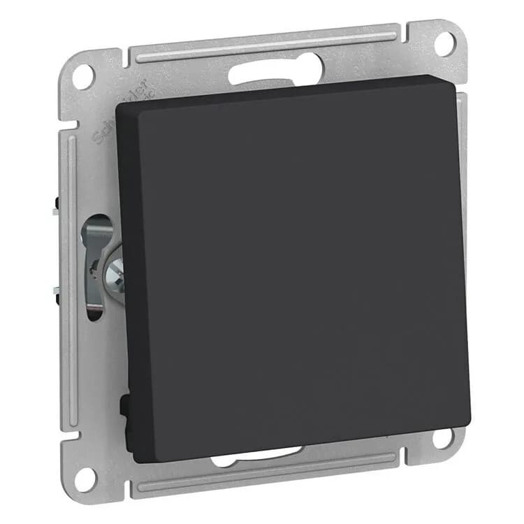 Выключатель проходной одноклавишный Systeme Electric ATLASDESIGN карбон ATN001061 - старое фото
