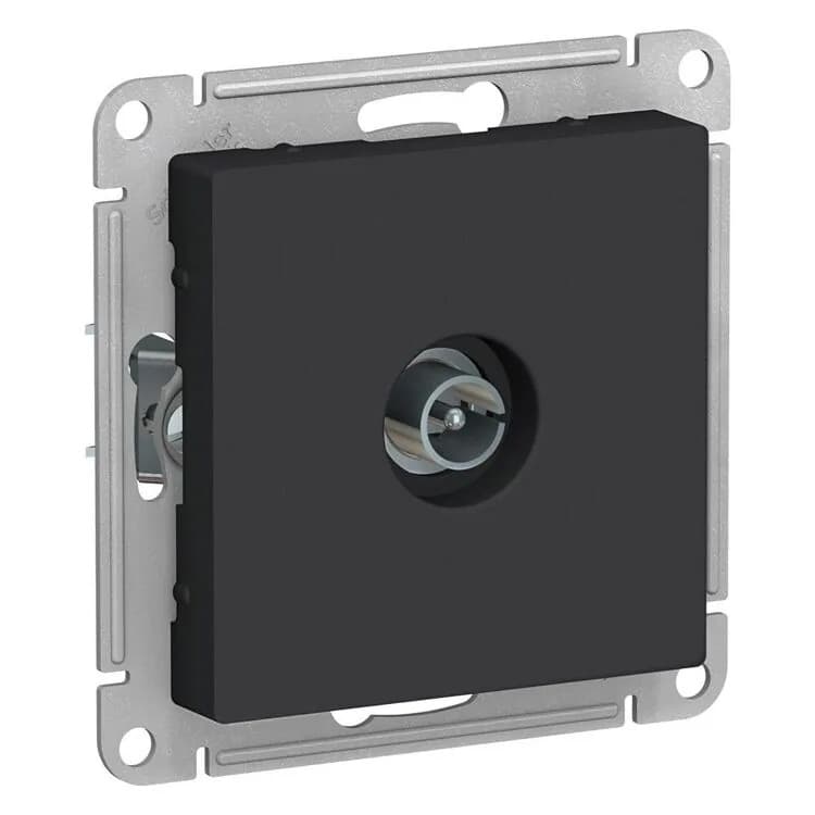 Розетка TV антенная Systeme Electric ATLASDESIGN карбон ATN001093 - старое фото