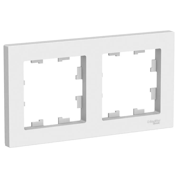 Рамка 2-постовая Systeme Electric ATLASDESIGN ATN000102 (белая) - старое фото