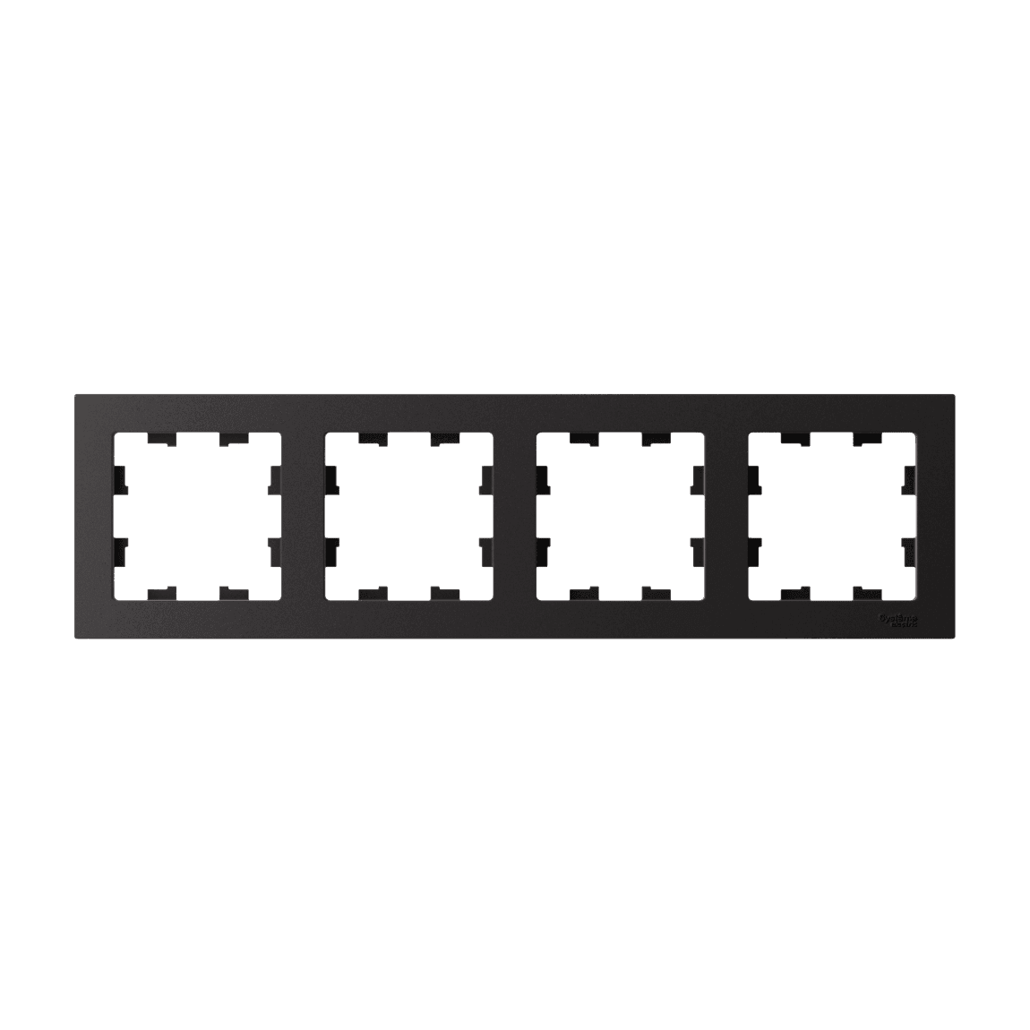 Рамка для выключателей и розеток Systeme (Schneider) Electric AtlasDesign 4-местная ATN001004 (карбон)