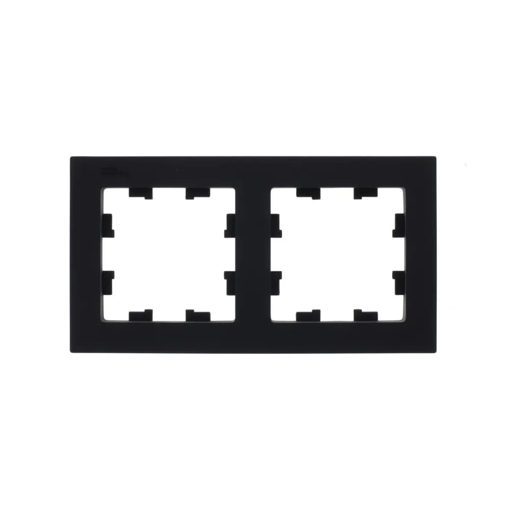 Рамка для выключателей и розеток Systeme (Schneider) Electric AtlasDesign 2-местная ATN001002 (карбон)