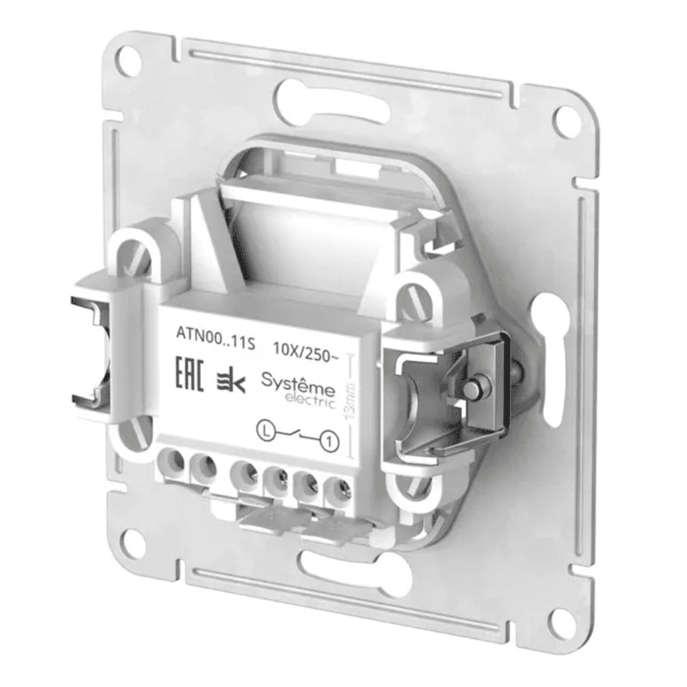 Выключатель одноклавишный Systeme (Schneider) Electric AtlasDesign ATN000211S (бежевый, с быстрозажимными клеммами)