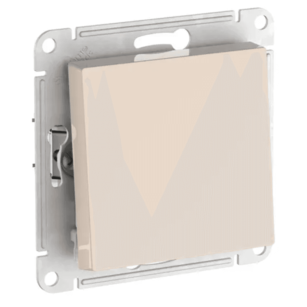 Выключатель одноклавишный Systeme Electric AtlasDesign ATN000211S бежевый с быстрозажимными клеммами