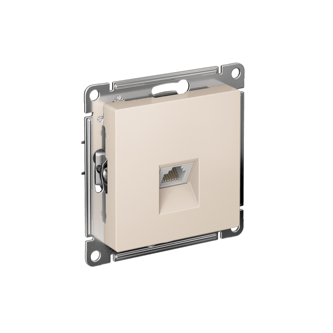 Розетка компьютерная Systeme Electric AtlasDesign ATN000283 бежевого цвета с разъемом RJ-45