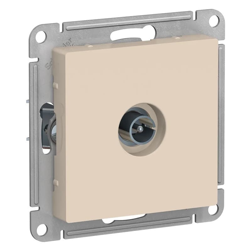 Розетка ТВ Systeme Electric AtlasDesign ATN000293 бежевая одиночная с разъемом TV-F