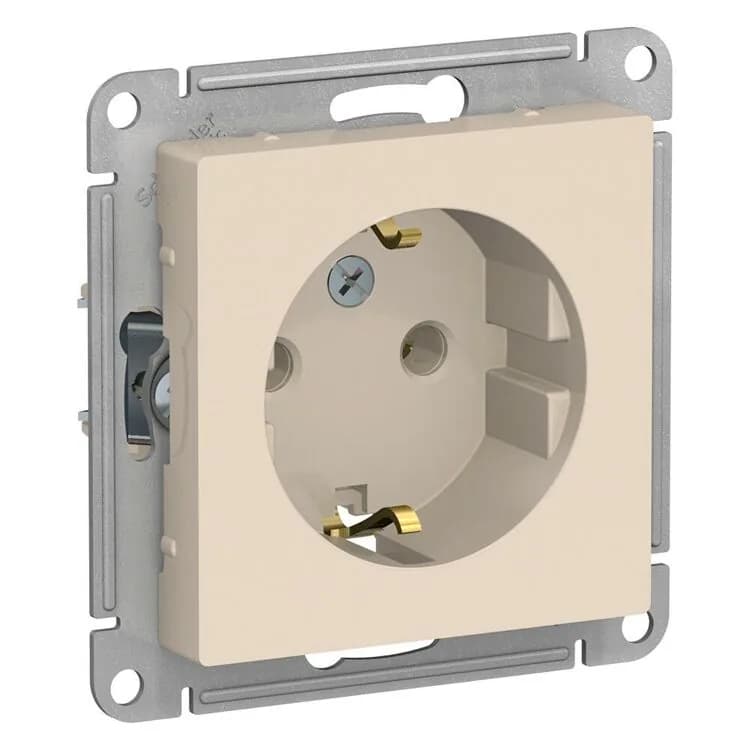 Розетка Systeme Electric AtlasDesign ATN000243 бежевого цвета - старое фото