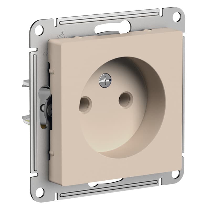 Розетка без заземления Schneider Electric AtlasDesign песочный ATN001241