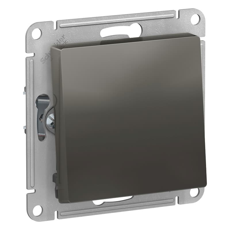 Выключатель одноклавишный проходной Schneider Electric AtlasDesign сталь ATN000961