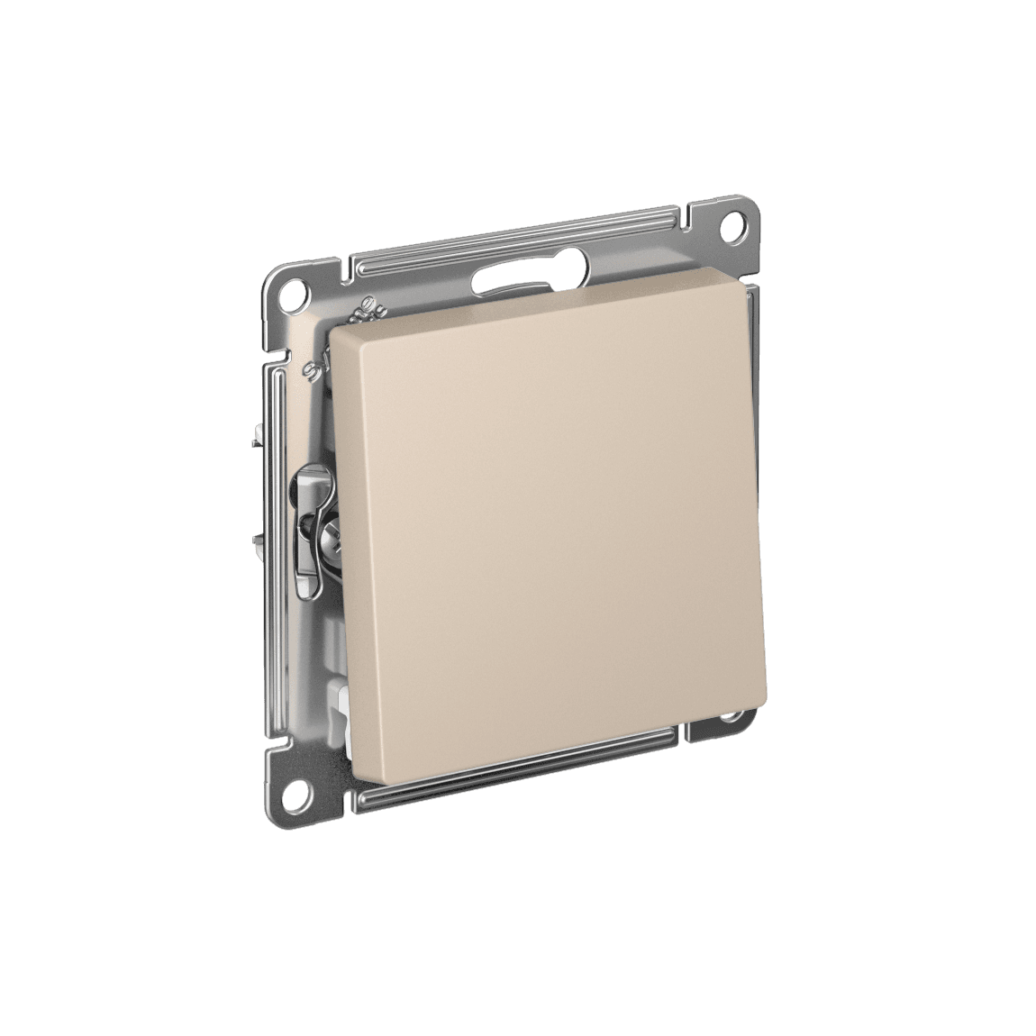 Выключатель одноклавишный проходной Schneider Electric AtlasDesign песочный ATN001261