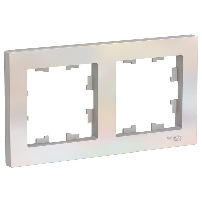 Рамка Schneider Electric AtlasDesign 2-местная жемчуг ATN000402