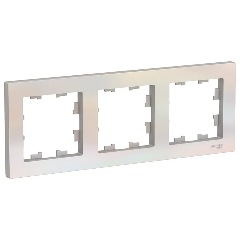 Рамка Schneider Electric AtlasDesign 3-местная жемчуг ATN000403