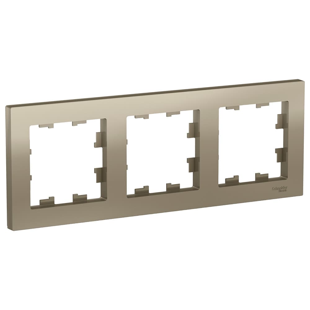 Рамка Schneider Electric AtlasDesign 3-местная шампань ATN000503