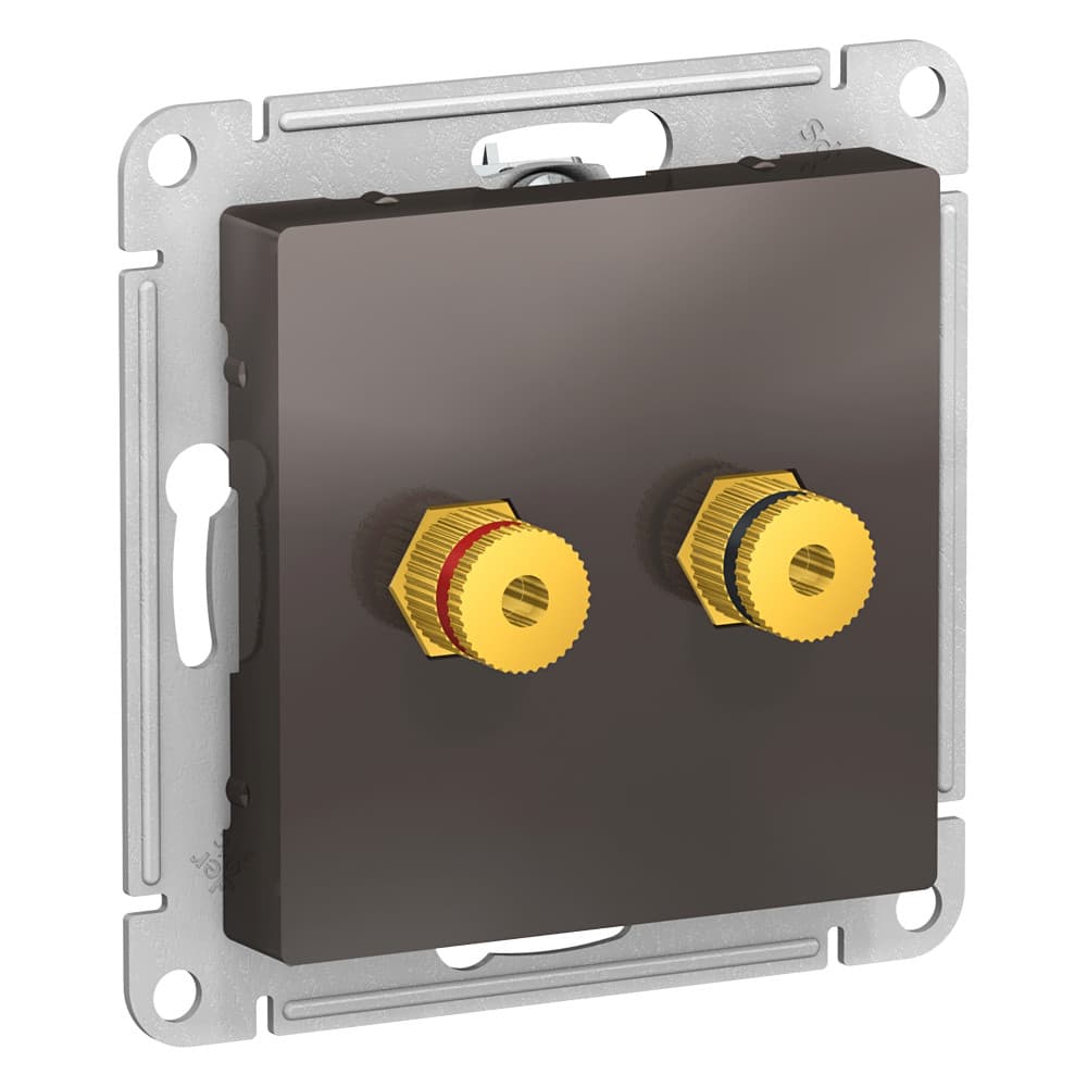 Розетка аудио двухместная Schneider Electric AtlasDesign мокко ATN000687
