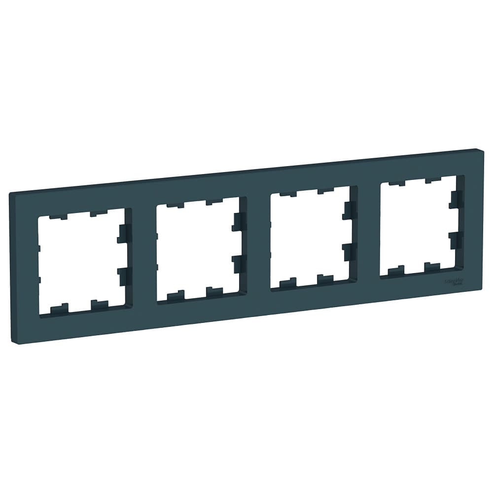 Рамка Schneider Electric AtlasDesign 4-местная изумруд ATN000804