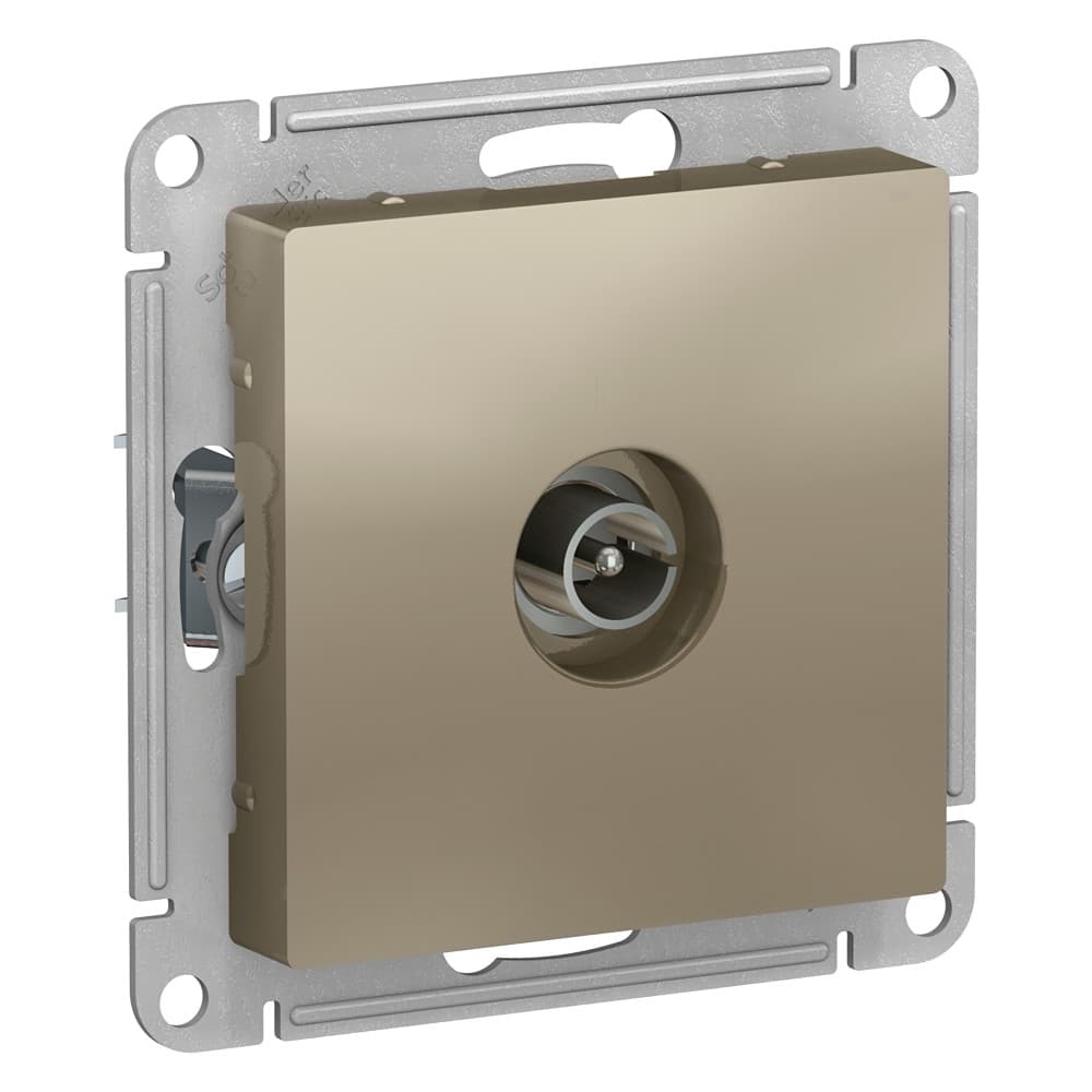 Розетка TV одиночная Schneider Electric AtlasDesign шампань ATN000593