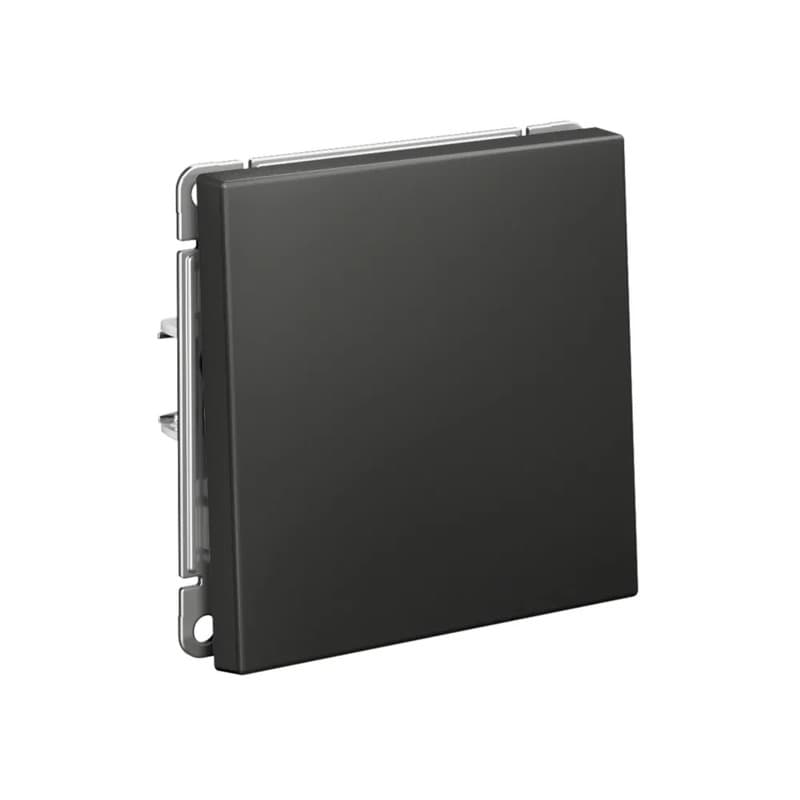 Дизайнерский выключатель одноклавишный Systeme Electric ArtGallery, цвет базальт