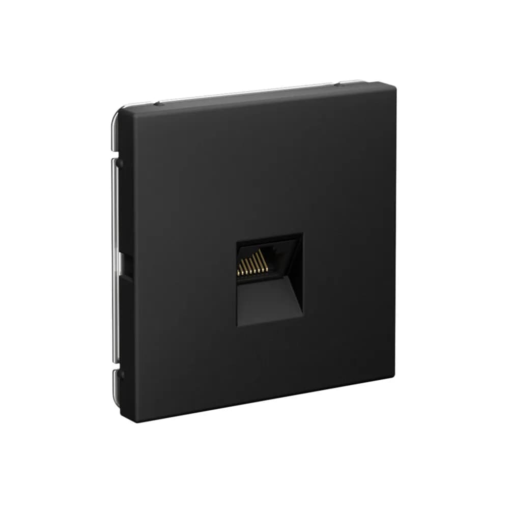 Дизайнерская компьютерная розетка Systeme Electric ArtGallery, цвет карбон, порт RJ45