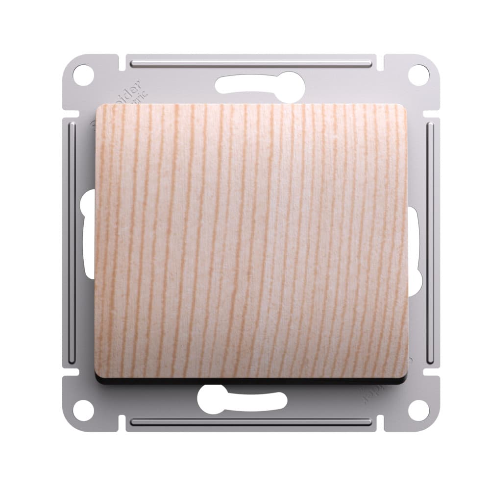 Выключатель одноклавишный Schneider Electric Glossa рисунок сосна GSL001511