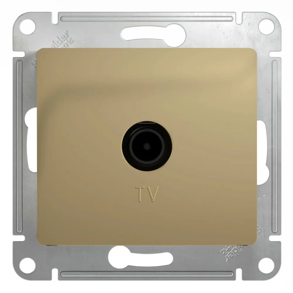 Розетка телевизионная оконечная Systeme Electric (Schneider) Glossa, цвет титан