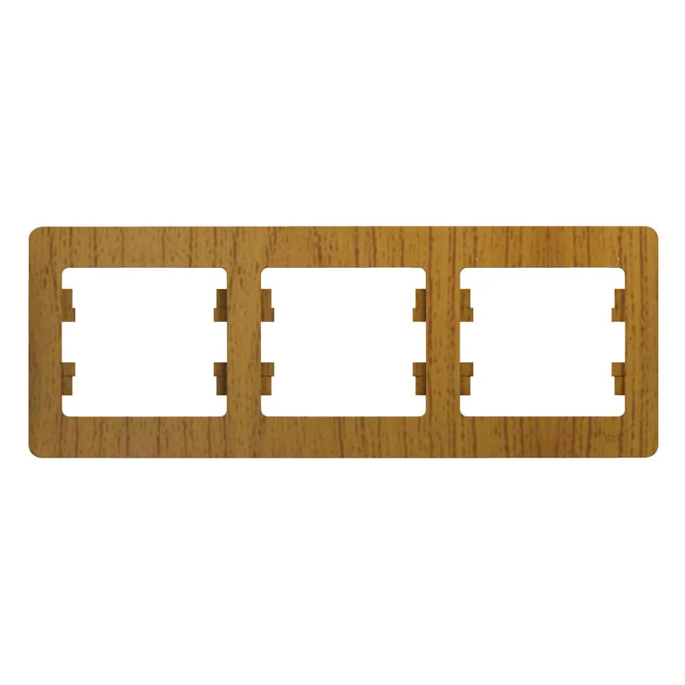 Рамка на 3 модуля для розеток и выключателей Systeme Electric (Schneider) Glossa, серия Glossa, цвет дуб, артикул GSL000503