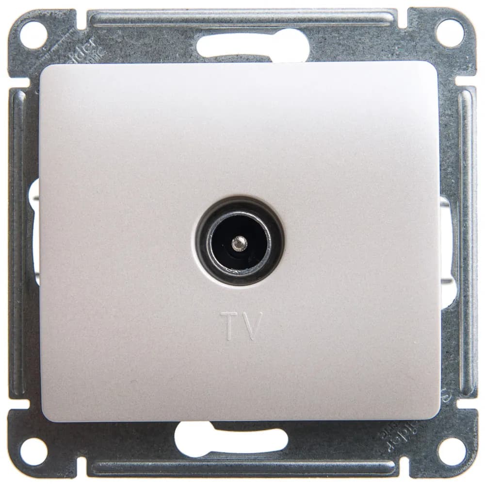 Розетка телевизионная оконечная Systeme Electric (Schneider) Glossa, цвет перламутр
