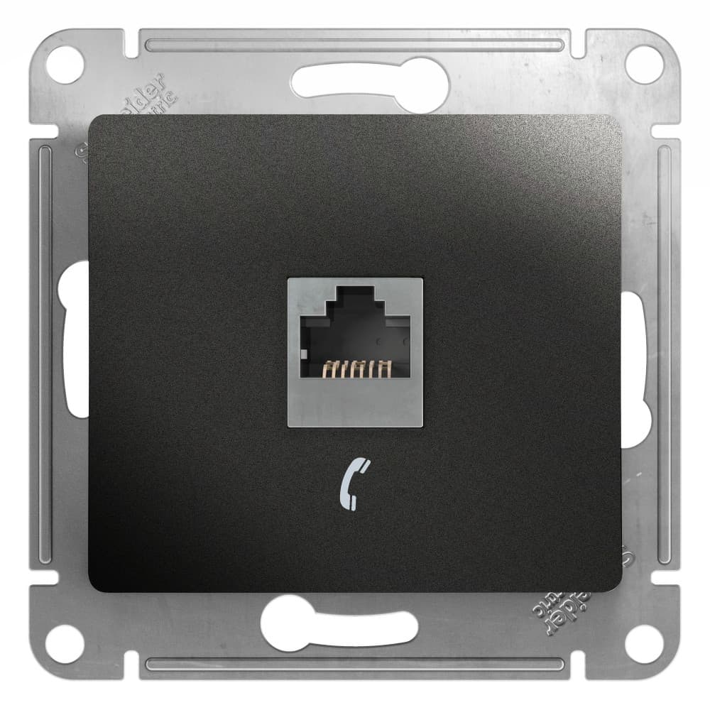 Розетка телефонная Schneider Electric Glossa антрацит RJ-11 GSL000781T для стационарного телефона