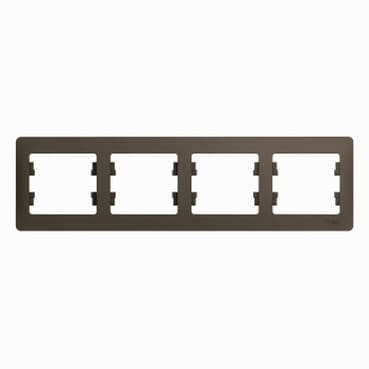 Рамка 4-местная Schneider Electric Glossa цвет шоколад GSL000804 для блока из четырех устройств