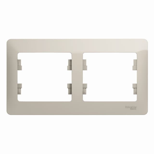 Рамка 2-местная Schneider Electric Glossa молочный цвет GSL000902 для блока розеток и выключателей
