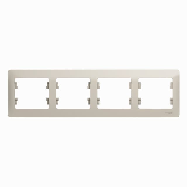 Рамка 4-местная Schneider Electric Glossa молочный цвет GSL000904 для блока из четырех устройств