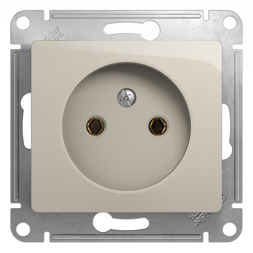Розетка без заземления Schneider Electric Glossa молочный цвет GSL000941
