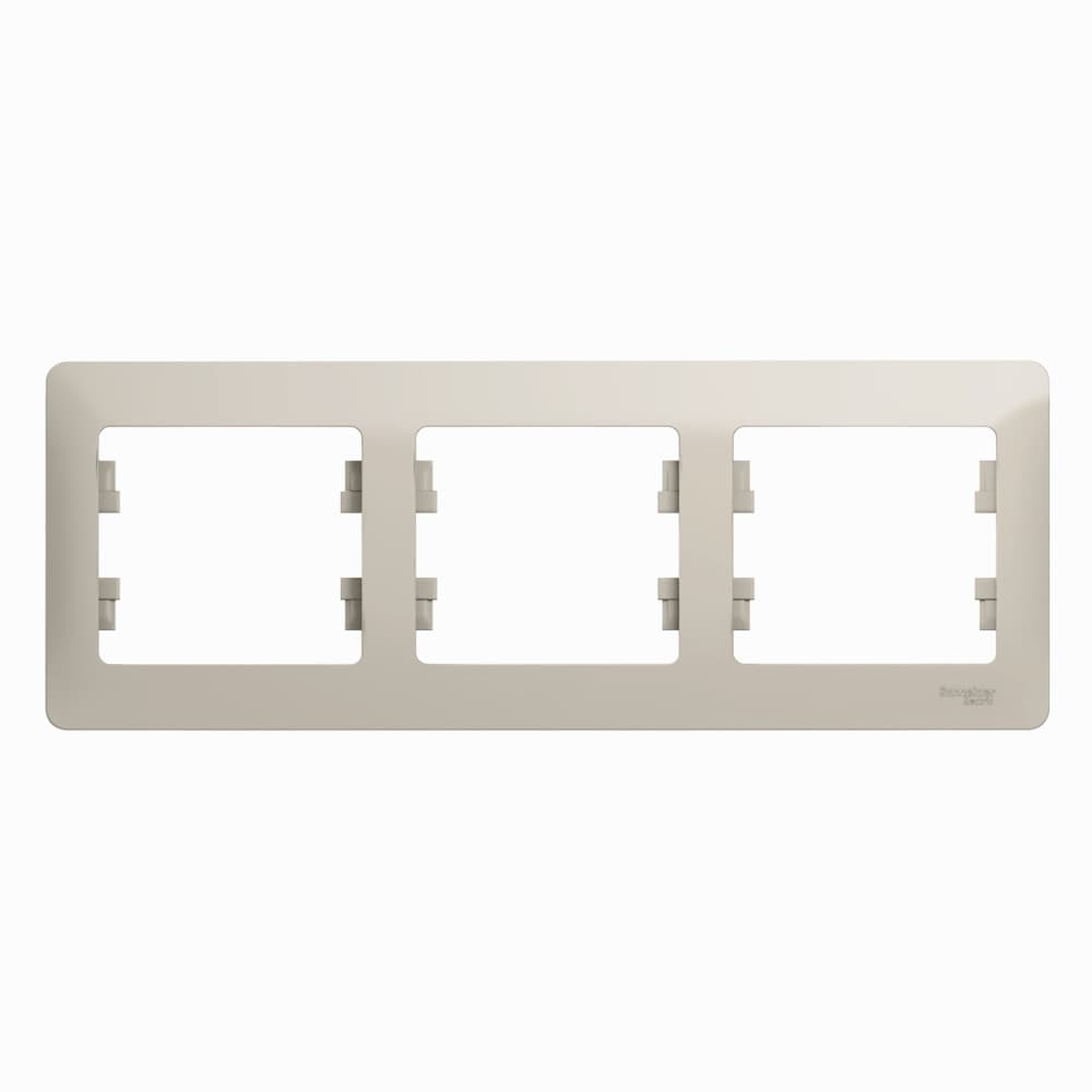 Рамка 3-местная Schneider Electric Glossa молочный цвет GSL000903 для блока из трех устройств