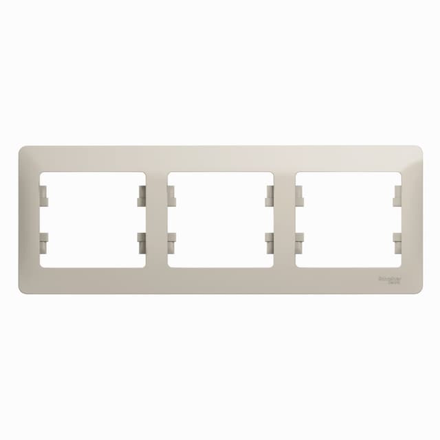 Рамка 3-местная Schneider Electric Glossa молочный цвет GSL000903 для блока из трех устройств