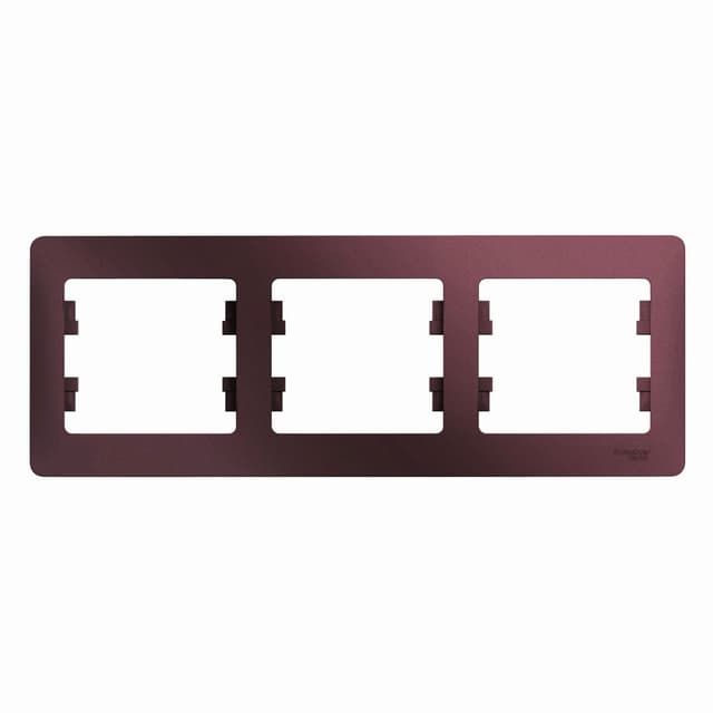 Рамка 3-местная Schneider Electric Glossa баклажановый цвет GSL001103 для блока из трех устройств