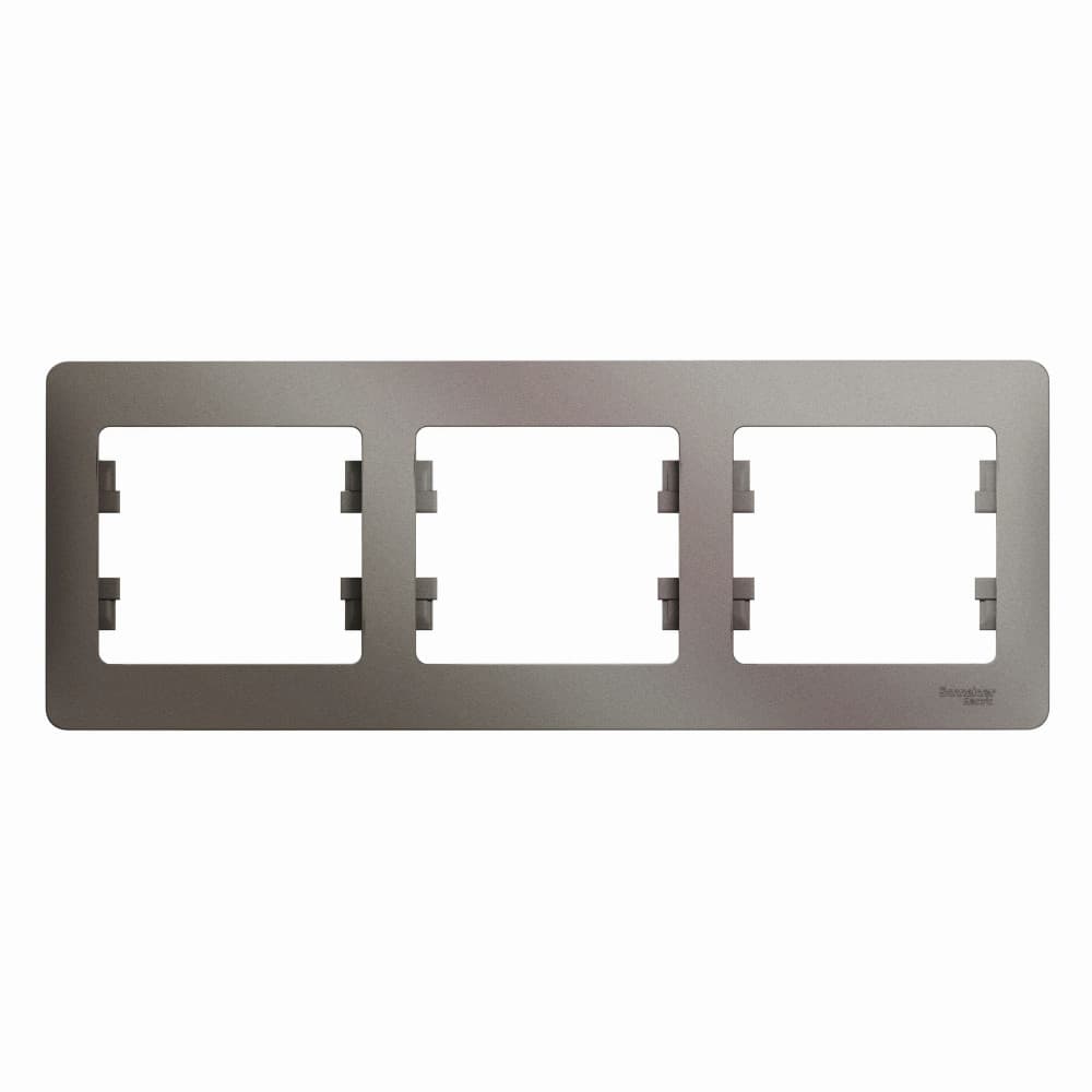 Рамка 3-местная Schneider Electric Glossa цвет платина GSL001203 для блока из трех устройств