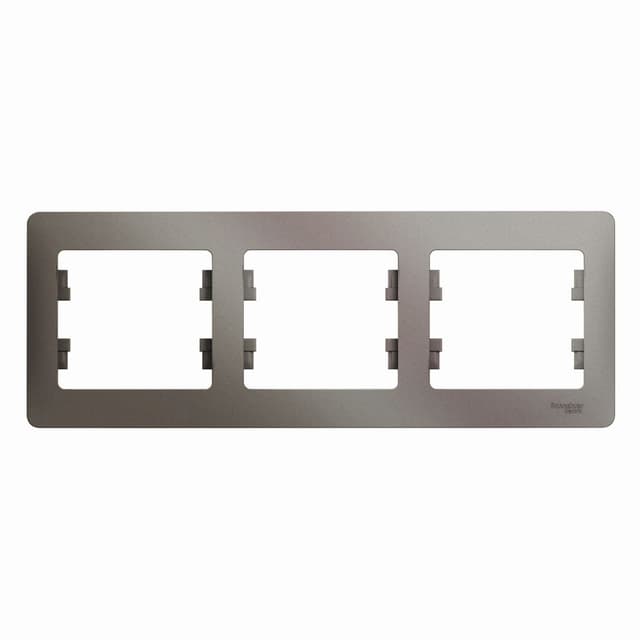 Рамка 3-местная Schneider Electric Glossa цвет платина GSL001203 для блока из трех устройств