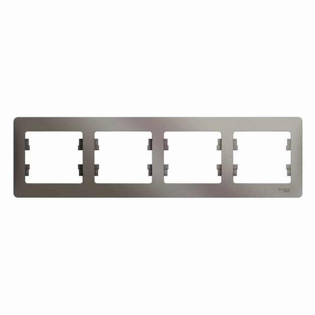 Рамка 4-местная Schneider Electric Glossa цвет платина GSL001204 для блока из четырех устройств