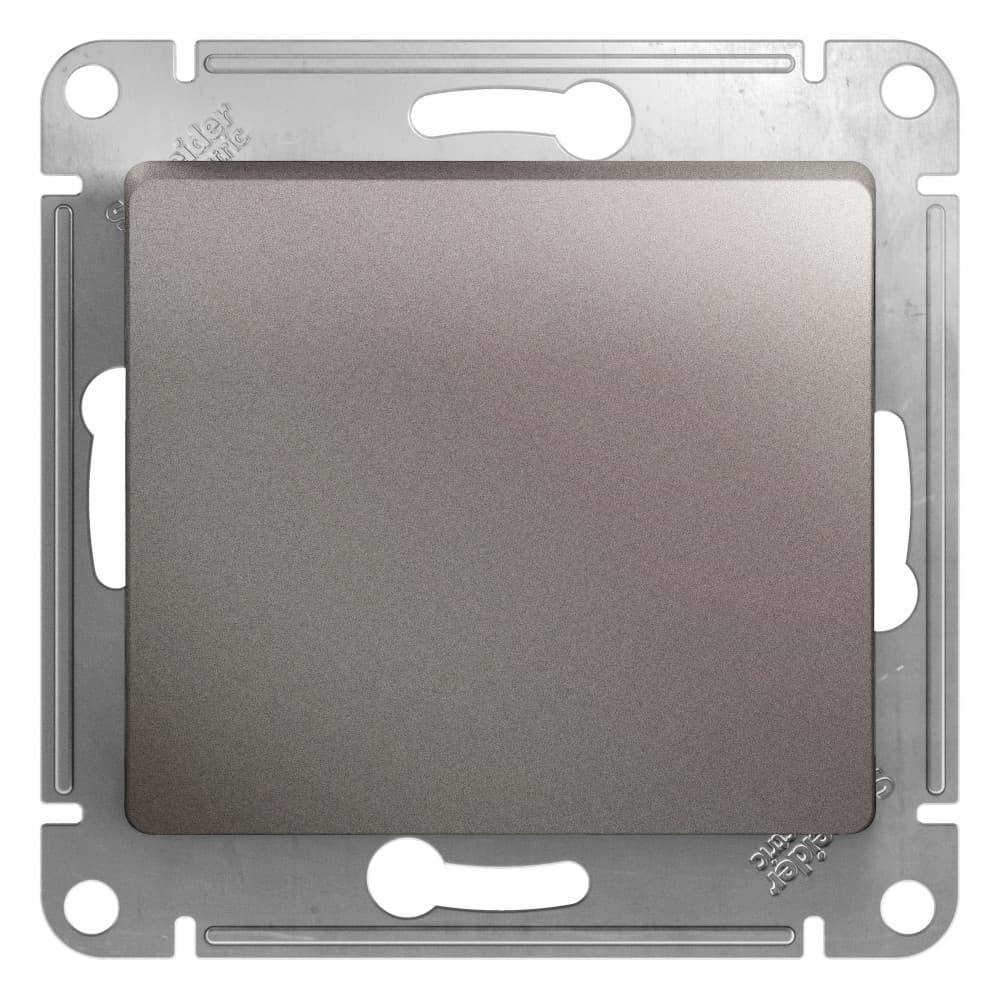 Выключатель однокнопочный Schneider Electric Glossa цвет платина GSL001215