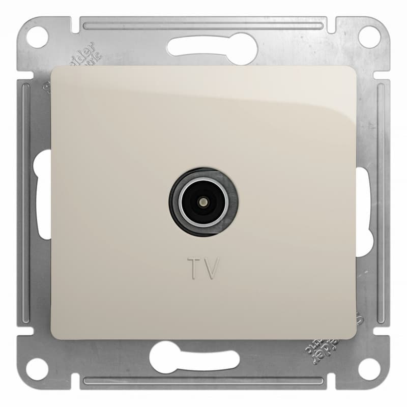 Розетка TV одиночная Schneider Electric Glossa молочный цвет GSL000993 для телевизора