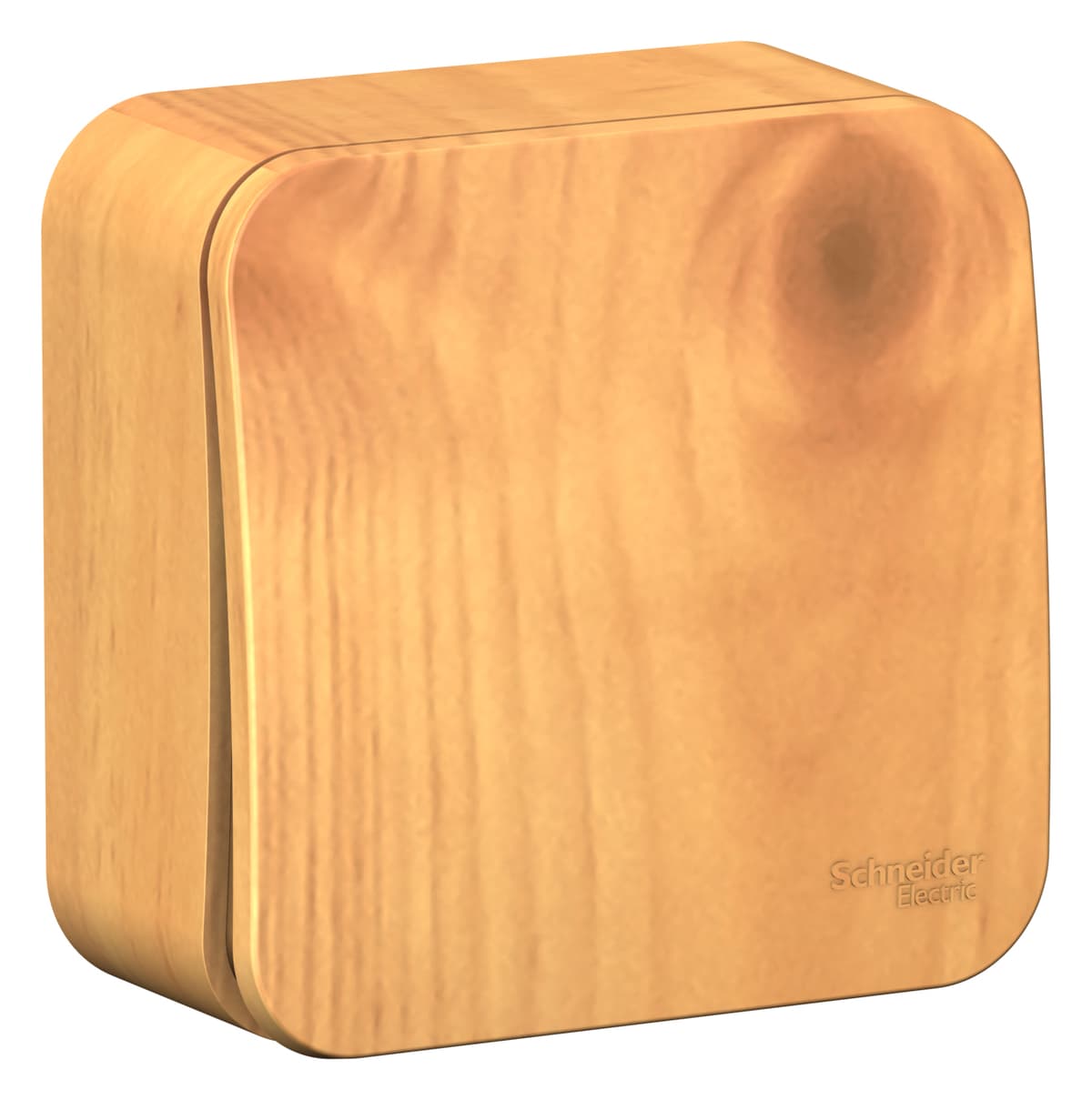 Выключатель одноклавишный Systeme Electric Blanca BLNVA101015, цвет ясень, накладной открытой установки, матовый, с изолирующей пластиной, без подсветки.