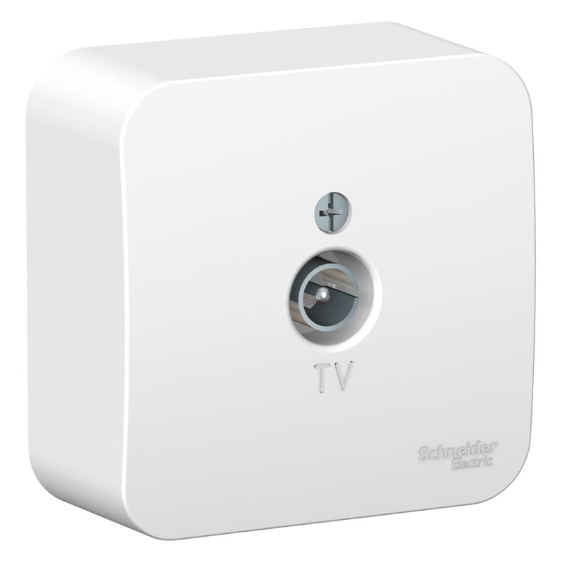 Розетка TV оконечная Systeme Electric Blanca BLNTA000011, цвет белый, для подключения антенны, скрытый монтаж.