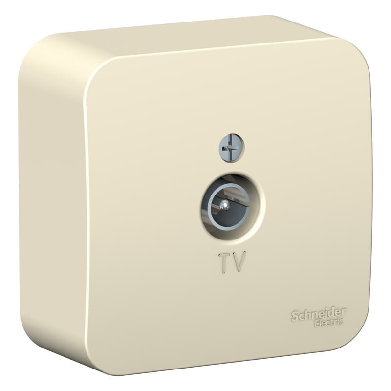 Розетка TV оконечная Systeme Electric Blanca BLNTA000012, цвет молочный, для подключения антенны.