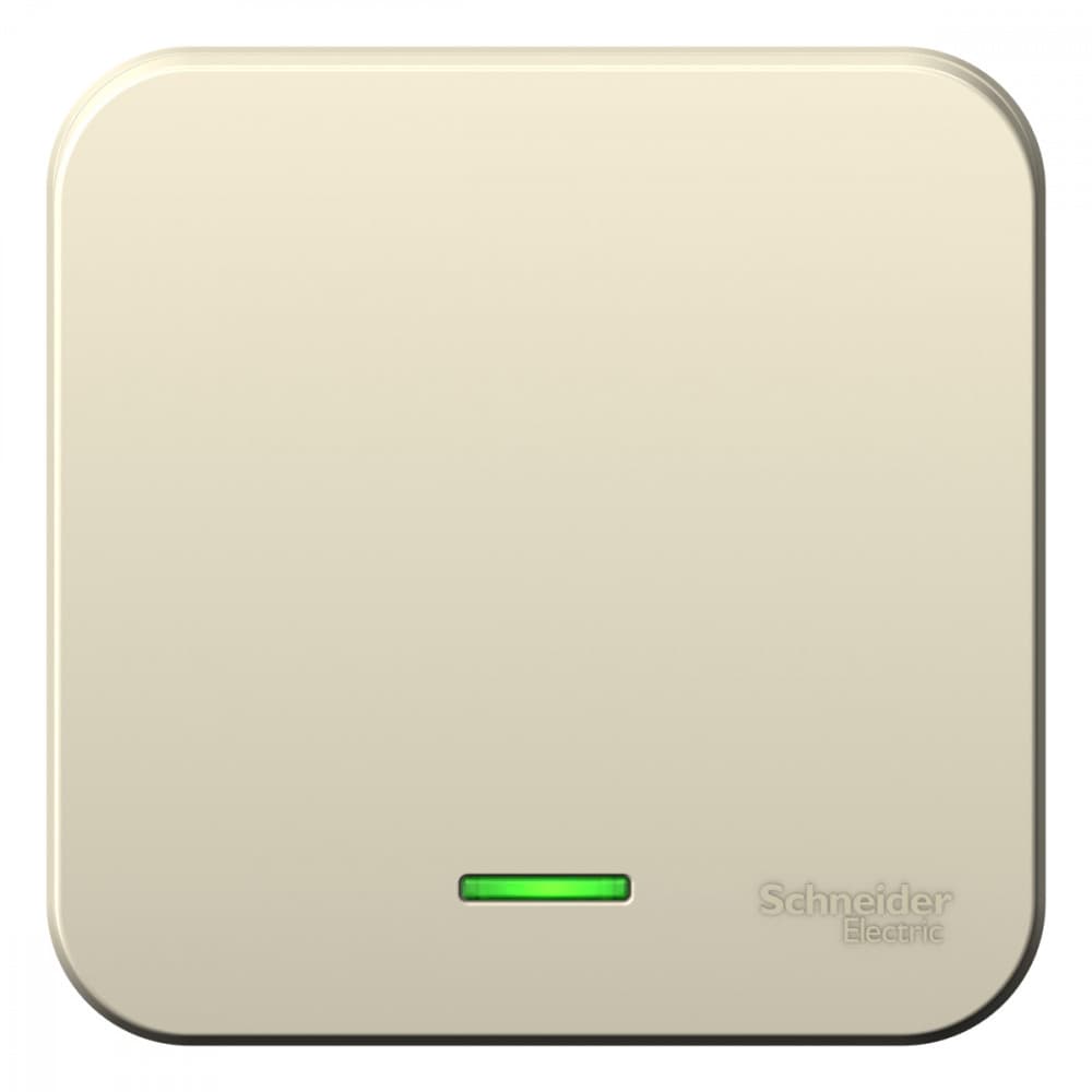 Выключатель 1-клавишный с подсветкой Systeme (Schneider) Electric Blanca BLNVA101112 (молочный)